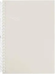 LIHIT LAB. Pastello Refillable Note Book (Journal), Lined Paper, 8.3×6.1 inches, Gray (N1958-16)