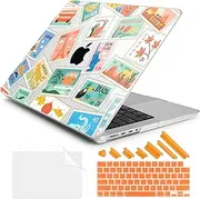DONGKE for M4 MacBook Pro 16 Inch Case 2024 2023 2021 A3403 A3186 M3 A2991 M2 A2780 M1 A2485 Pro/Max Chip, Plastic Hard Shell Case & Keyboard Cover for Mac Pro 16 with Touch ID, Post Stamps