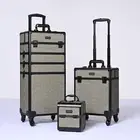 Byootique 3-Piece Makeup Train Cases Cosmetic Organizer Kit Rococo GainsBoro
