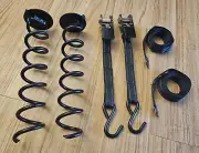Trampoline Anchor Kit Tie Down with Spiral Ground Anchor Stakes & Ratchet Straps