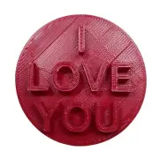 I LOVE YOU CANDY HEART COOKIE STAMP EMBOSSER MADE IN USA PR5453