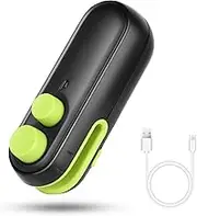 BLAZDEVE Mini Bag Sealer, 2 in 1 Portable Handheld Mini Heat Sealer with Magnetic Base, USB Rechargeable Bag Sealer, Bag Sealing Machine for Food Saver Storage Bags, Snack, Fruits, Cookies (Black)