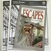 Lot - 2 Alcatraz Junior Ranger Activity Books + Badge + Escape Booklet