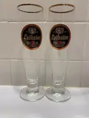 Set of 2 Leikeim Premium Bier Pilsner Glasses....Seit 1887 Privatbrauerkei