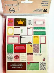 Princess Once Upon A Time Castle Journaling Project Life Cards Die Cuts 40 Pcs