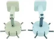 LIGIGWASH 2Pcs Rotating Kitchen Hooks Self Adhesive for Bathroom and Kitchen Versatile Material Easy Installation for Smooth Surfaces