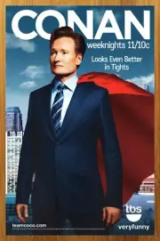 2014 Conan O'Brien Print Ad/Poster Authentic Superhero TV Comedy Show Promo Art