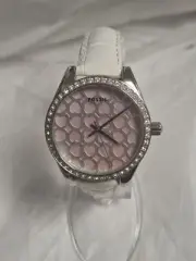 Fossil Three-Hand Ladie's White Leather Watch Pink Dial ES2350