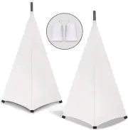 Dofilachy Speaker Stand Cover-DJ Bag with 360 Degree Cover, Two Pack-white