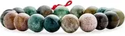 [Bling Jewelry] Earth Tone Or Black Hematite Strand Ball Bead Stretch Mala Prayer Bracelet For Women For Men For Teen Red Cord 8MM