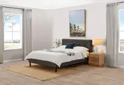 BRIGITTA Grey Queen Bed