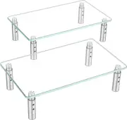 Monitor Stand, 3 Adjustable Height Riser, Computer Stand, Desktop Organizer for
