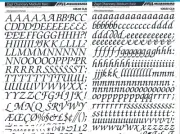 MECANORMA Dry Transfer Lettering 436.60 CLN #831 ZAPF CHANCERY MED. IT. 15mm