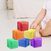 6Pcs Large Dice with 6 Sided Clear Pockets Cubes Toys Learning Activities
