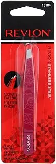 Revlon Eyebrow Hair Removal Tweezer by , Designer Collection, High Precision Tweezers for Men, Women & Kids, Stainless Steel (Pack of 1)