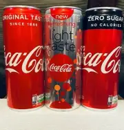BELGIUM Coca-Cola STD 330ml cans Sleek set 3 cans-boîtes-dozen-latas-blikken
