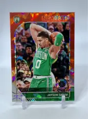 2019-20 NBA Hoops Premium Stock Red Cracked Ice Jayson Tatum Celtics