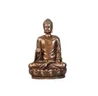 Lord Copper Finish Resin Buddha Idol Showpiece for Home Living Room Decor