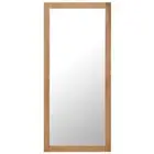 vidaXL Mirror 50x140 cm Solid Oak Wood HEE