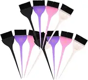 AUTSUPPL Hair Dye Applicator Brush Set 12pcs for Salon Professionals Diy Enthusiasts Comfortable Grip Material Random Color