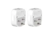 2x Sansai Surge Protected Travel Adapter w 2 x USB Ports - AU India Region