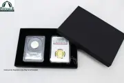 Black Display Box for 2 NGC or PCGS Graded Certified Coin Slabs