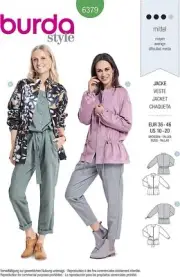 Burda Sewing Pattern 6379 Blousons Misses Size 10-20