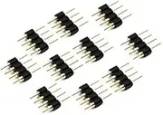SVRITE 50Pcs 4 Pin Rgb Male Plug Adapter Connector for 3528 5050 Strip Light