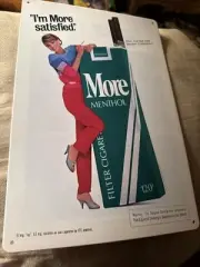 I’m More Satisfied With “MORE MENTHOL FILTER CIGARETTES” Metal Tin 11.8”x7.9”