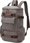Vintage Canvas Backpack Casual Travel Rucksack 16inch Laptop Daypacks Hiking