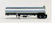 Elliptical Tanker Trailer Silver Promotex 1/87 Miniature Plastic HO Scale 5275