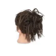 2 Pcs Extensions Hair Ribbon Scrunchie Ponytail Hairpieces Bands Messy Bun for Brides Women Synthetic Hair Chignons