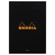 Rhodia No16 Top Stapled A5 Notepad Office Stationery Note Pad Plain Black