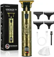 Hair Clippers for Men, T Blade Trimmer, Zero Gapped Trimmer with LCD Display, Professional Electric Haircut & Grooming Kit Rechargeable Cordless Baldhead Hair Trimmer for Home & Barber Use