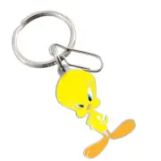 Looney Tunes Tweety Bird Sass Enamel Keychain Yellow