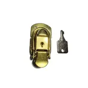 Brass Lockable Box Latch Small Trunk Drawbolt - chest, vintage style
