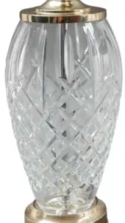 WATERFORD CRYSTAL | ARAGLIN TABLE LAMP ✪NOS✪ 9 1/4 RARE RETIRED LIGHT ELECTRIC