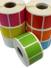 1.5"x1" GREEN Colored Direct Thermal Printer Zebra Sato Labels Sticker 2 Rolls