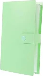 ERINGOGO Collecting Album for Sleeves Portable Banknote Holder with Protective Bag Compact Design for Coins and Commemorative Notes Elegant for Collectors Light Green