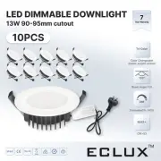 13W 90MM DIMMABLE LED DOWNLIGHTS TRI-COLOR CHANGEABLE FLAT >1050LM IP44