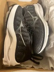 New Womens Mizuno Wave Rider 25 Waveknit Running Shoes Size 6 B 411324 Black