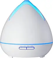 PureSpa Diffuser Humidifier Serene Aromatherapy 400ml Capacity with 3 x Aroma Diffuser Oils (Kiwi and Lime, Lily and Lotus, and, Apple and Dewberry) Night Light 7 LED Mood Lights (White)