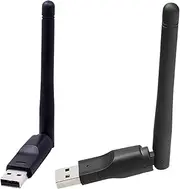 Wireless Network Adapter - USB WiFi Adapter, High Gain Antenna | Long Range WiFi Dongle for Pc, Laptop, Fast USB Internet Adapters for, Office Use, Streaming, Online Conferencing