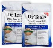Dr Teal's Epsom Salt 2-Pack (8lbs Total) Fragrance Free For Easing Aches & Pains