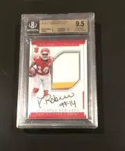 2016 National Treasure DEMARCUS ROBINSON #128 Rookie 43/99 Patch Auto BGS 9.5/10