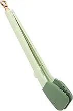 iplusmile Silicone Buffet Tongs High Temperature Resistant Food Serving Clip for Appetizers and Desserts Ergonomic Design Easy to Clean Kitchen Cutlery Green