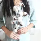 Manual Measurement Charming Home Accents Artificial Cotton Stem Flowers