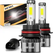MIFMIA 9007 LED Bulbs, 25000LM 700% Brighter 6500K Cool White Backup LED Exterior Fog Lights, 9007 HB5 Bulbs Plug-N-Play IP68 Waterproof, Pack of 2