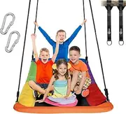 Trekassy 60" Giant Skycurve Platform Tree Swing - 326kg/718lb Weight Capacity, Weatherproof Platform Swing with 2x3m Adjustable Tree Straps Ropes, Outdoor Nest Swings for Kids & Adults