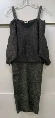 PHASE EIGHT Florin Fitted Lurex Column Dress - UK 8 - £110